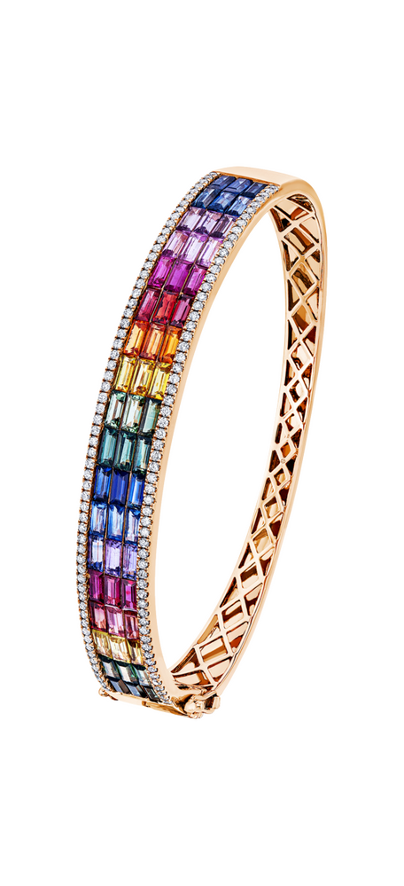 Brogle Selection sapphire bangle Rainbow Brogle Selection sapphire bangle Rainbow
