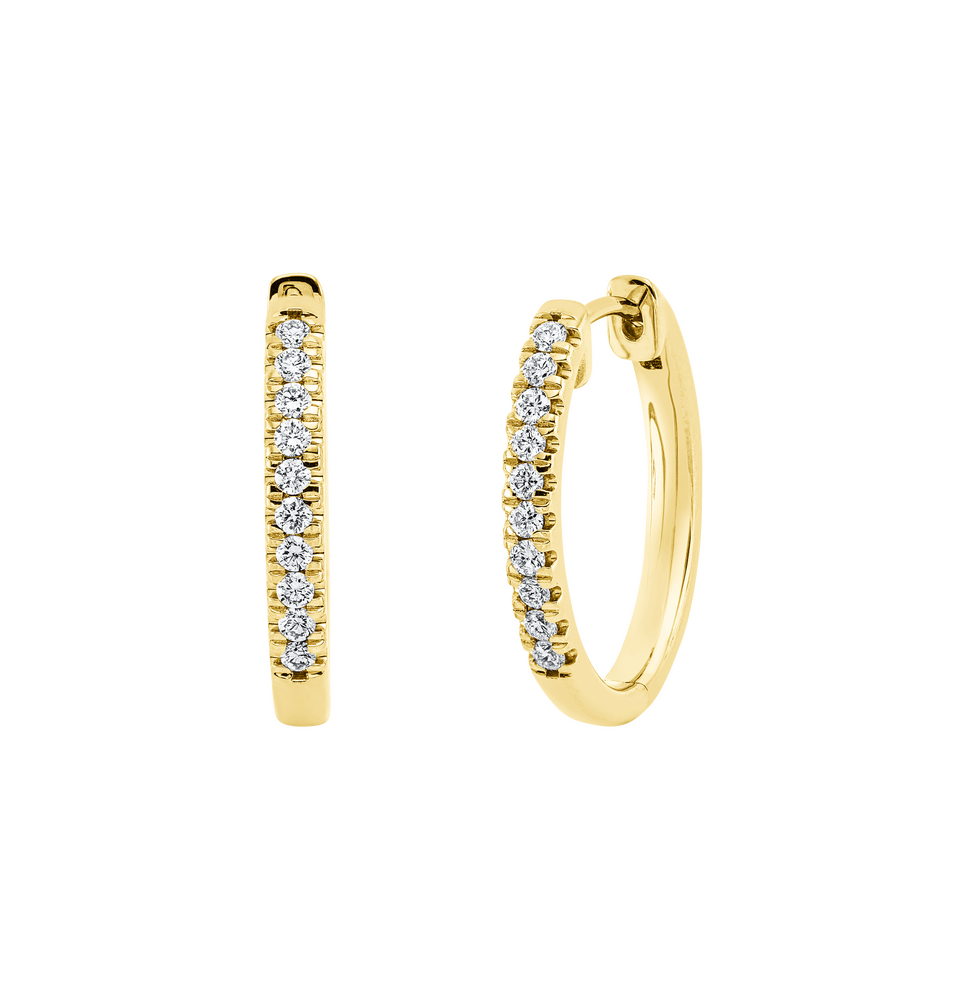 Brogle Classic diamond hoop earrings Brogle Classic diamond hoop earrings