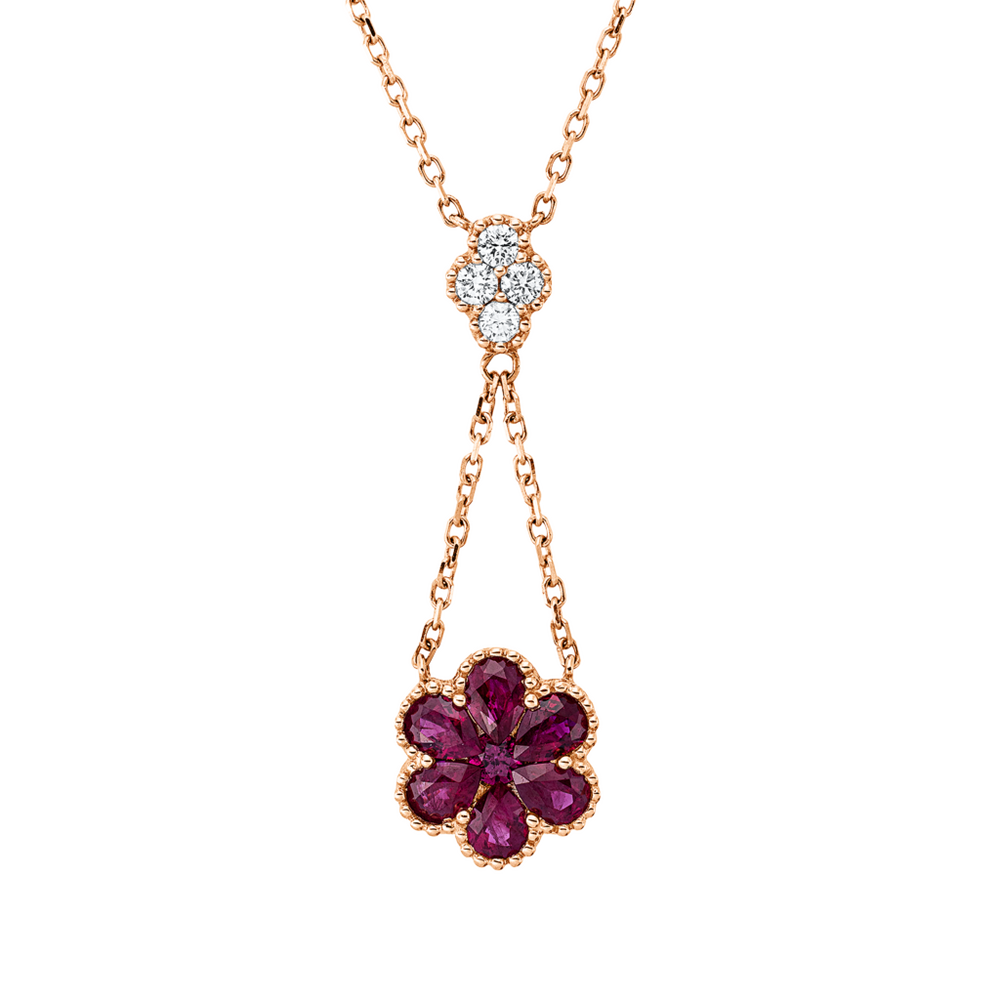 Brogle Classic necklace with ruby pendant Brogle Classic necklace with ruby pendant