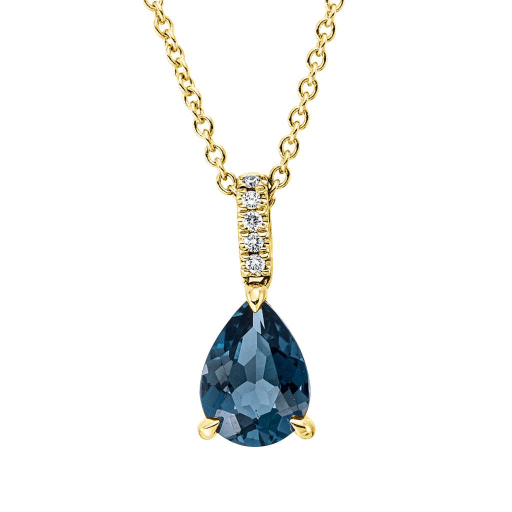 Brogle Classic necklace with London topaz pendant Brogle Classic necklace with London topaz pendant