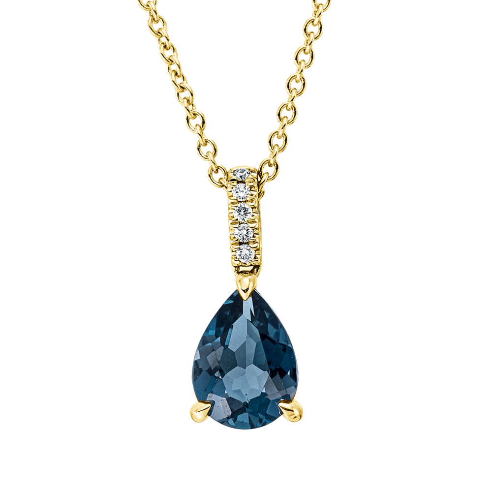Brogle Classic necklace with London topaz pendant Brogle Classic necklace with London topaz pendant