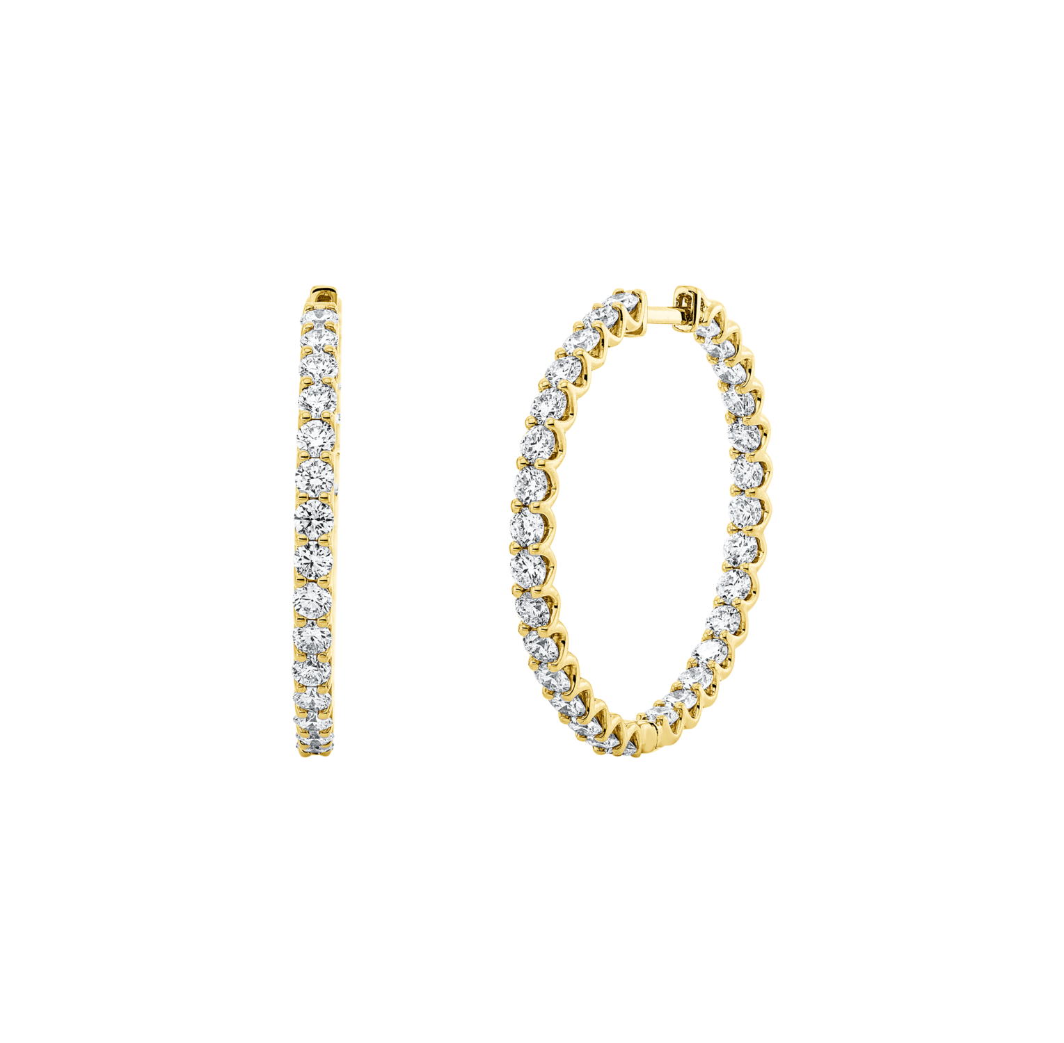 Brogle Selection diamond hoop earrings Brogle Selection diamond hoop earrings