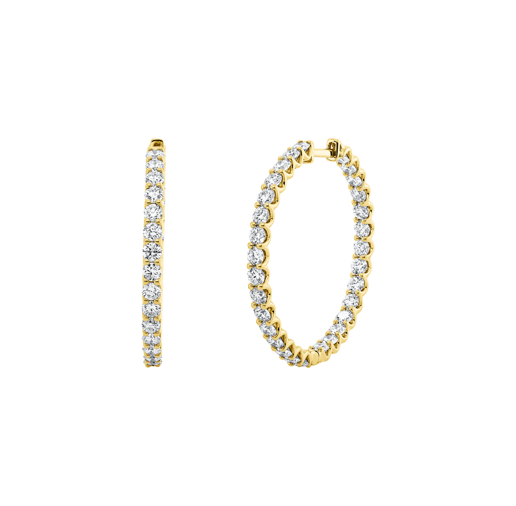 Brogle Selection diamond hoop earrings Brogle Selection diamond hoop earrings