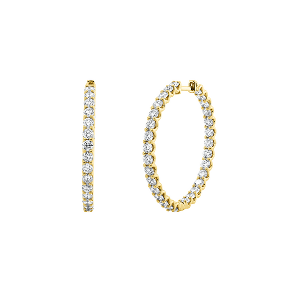 Brogle Selection diamond hoop earrings Brogle Selection diamond hoop earrings