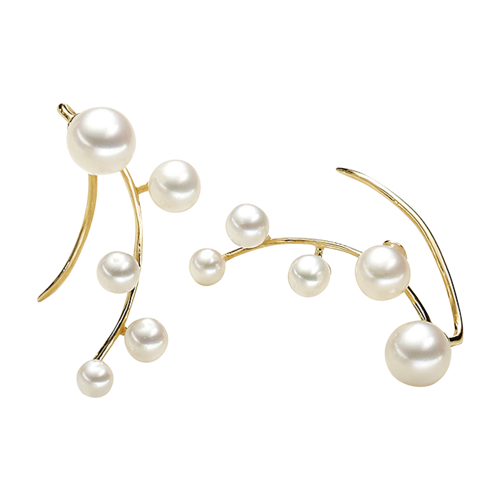 Brogle Selection Ocean freshwater pearl stud earrings