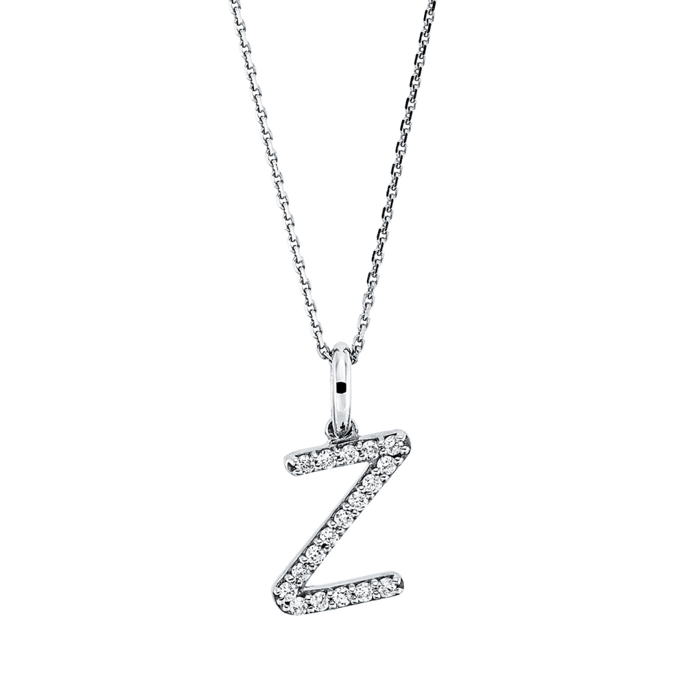 Brogle Classic necklace with diamond letter Z Brogle Classic necklace with diamond letter Z