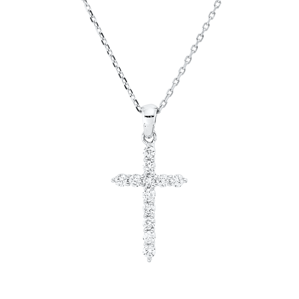 Brogle Classic Kette mit Diamantkreuz