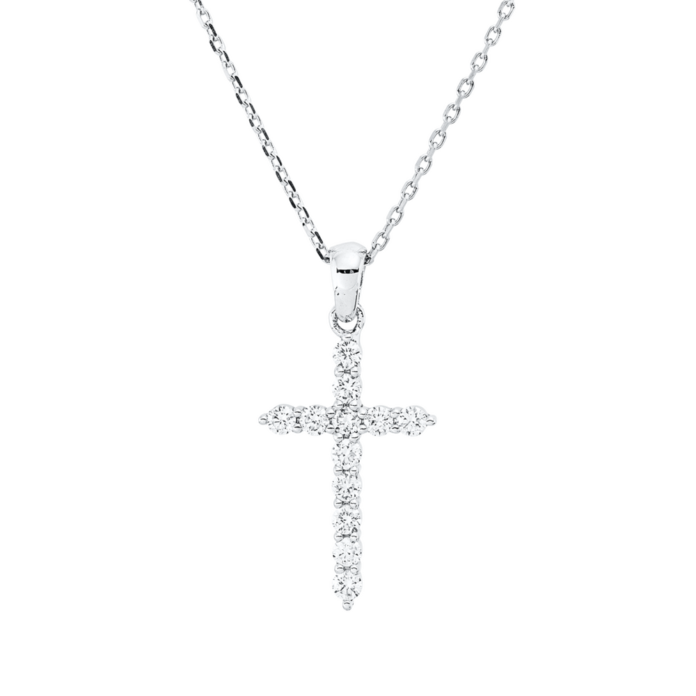 Brogle Classic Kette mit Diamantkreuz