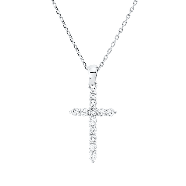 Brogle Classic Kette mit Diamantkreuz