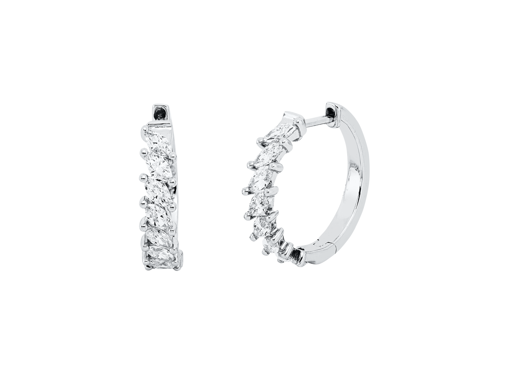 Brogle Classic diamond hoop earrings Brogle Classic diamond hoop earrings