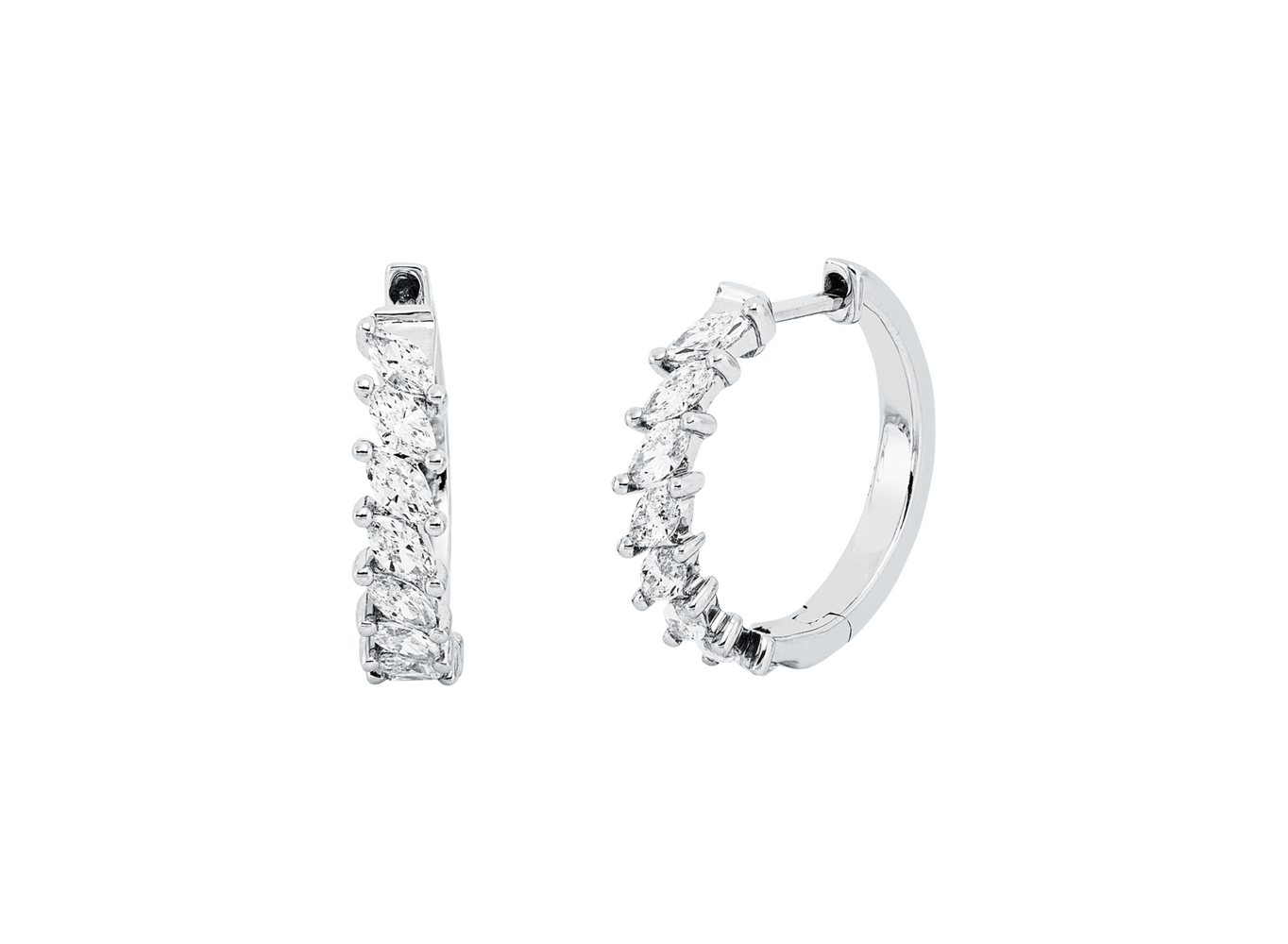 Brogle Classic diamond hoop earrings Brogle Classic diamond hoop earrings