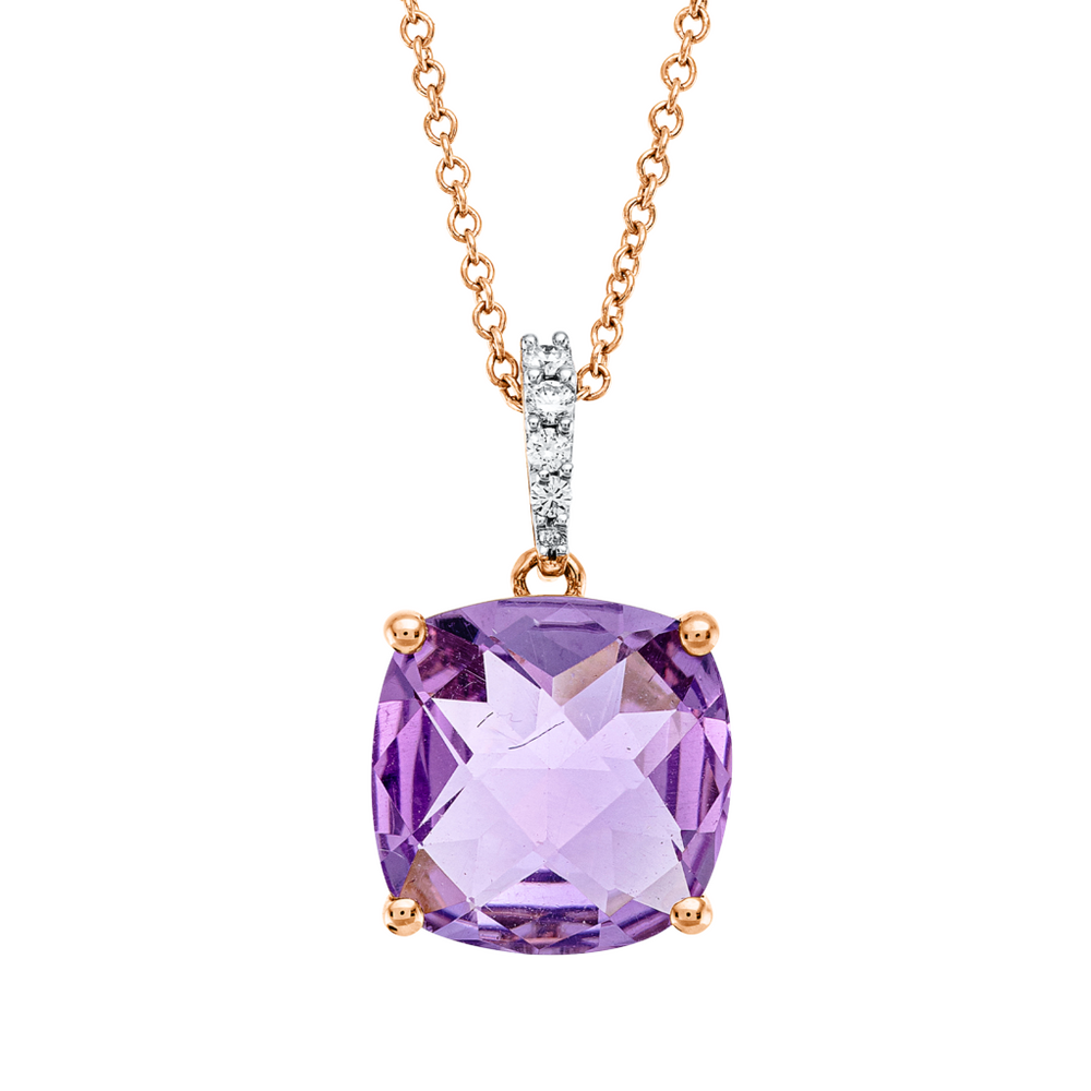 Brogle Classic necklace with amethyst pendant