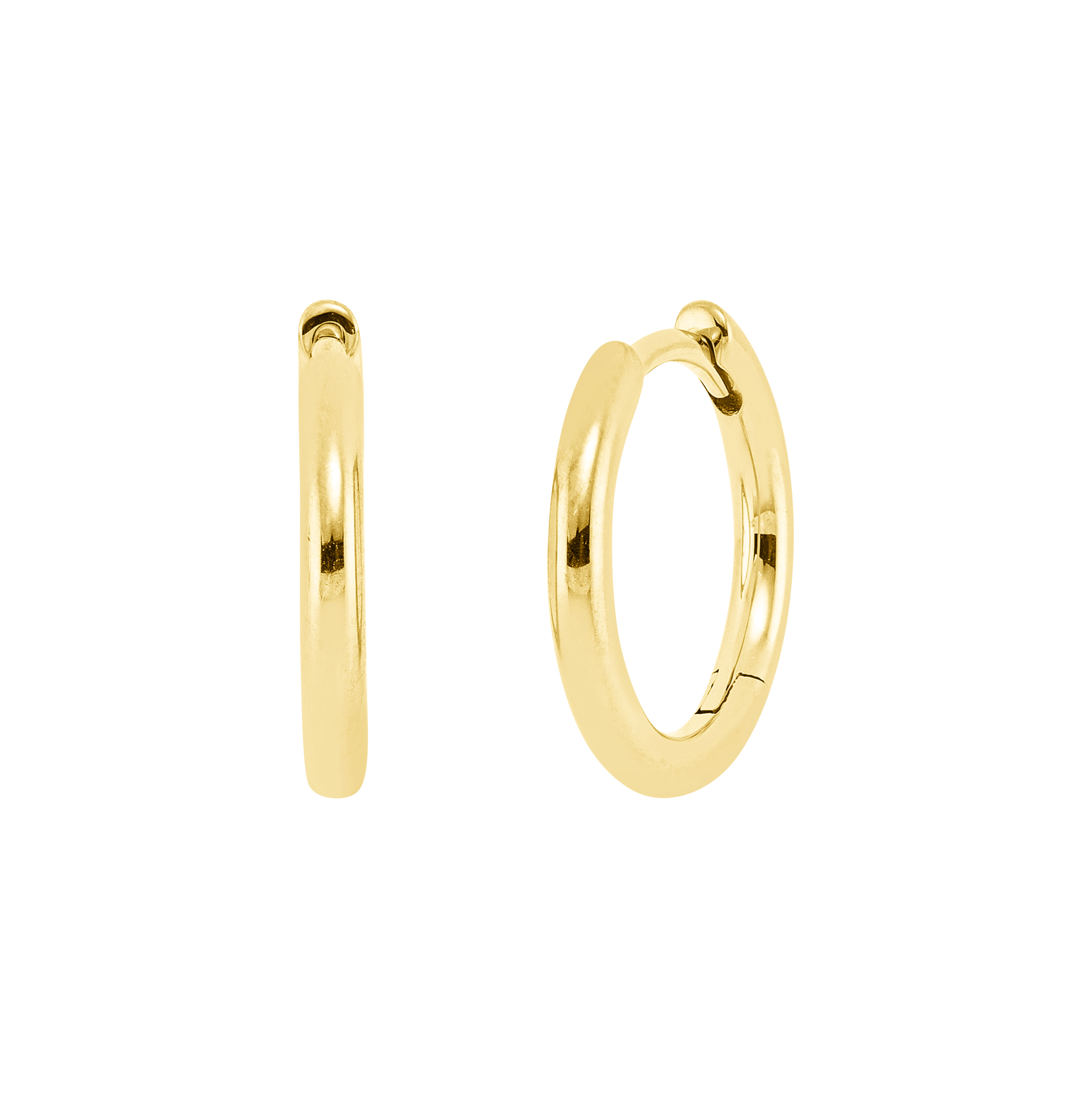 Brogle Classic gold hoop earrings