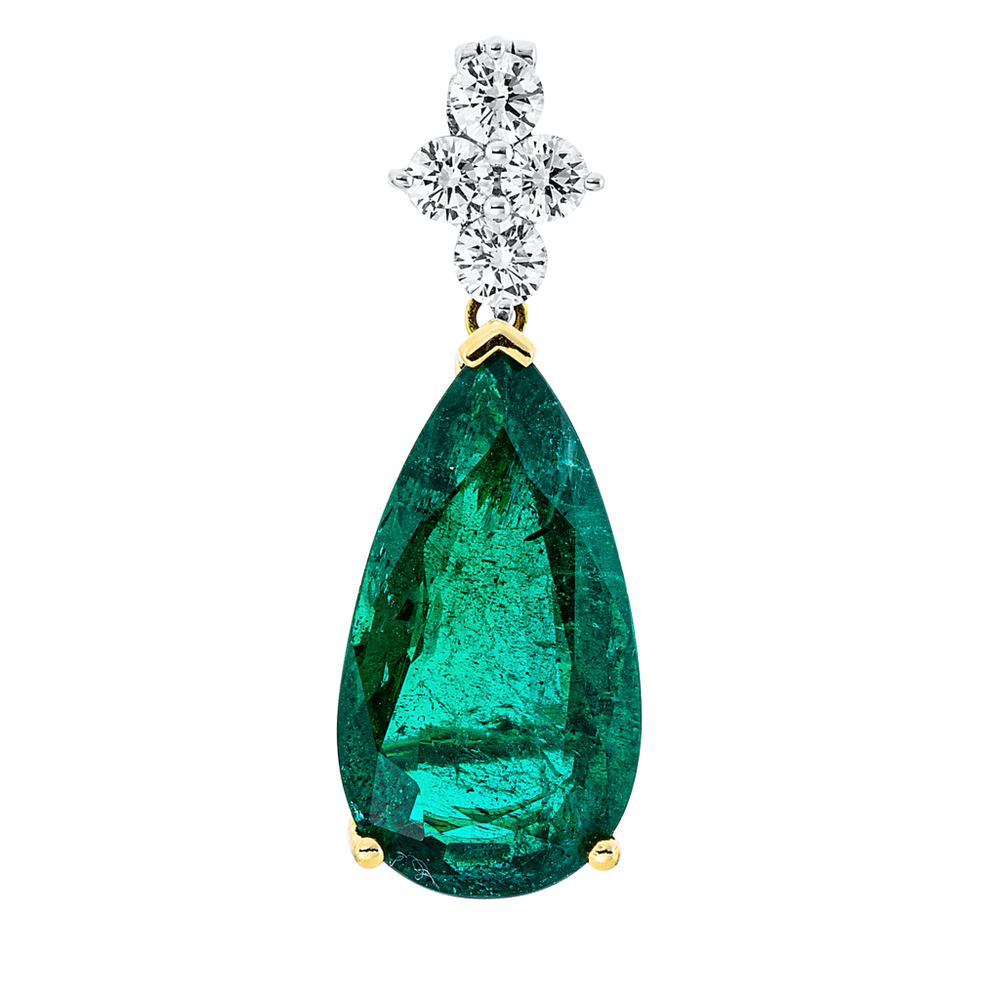 Brogle Selection bicolour emerald pendant