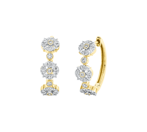 Brogle Classic diamond hoop earrings Brogle Classic diamond hoop earrings