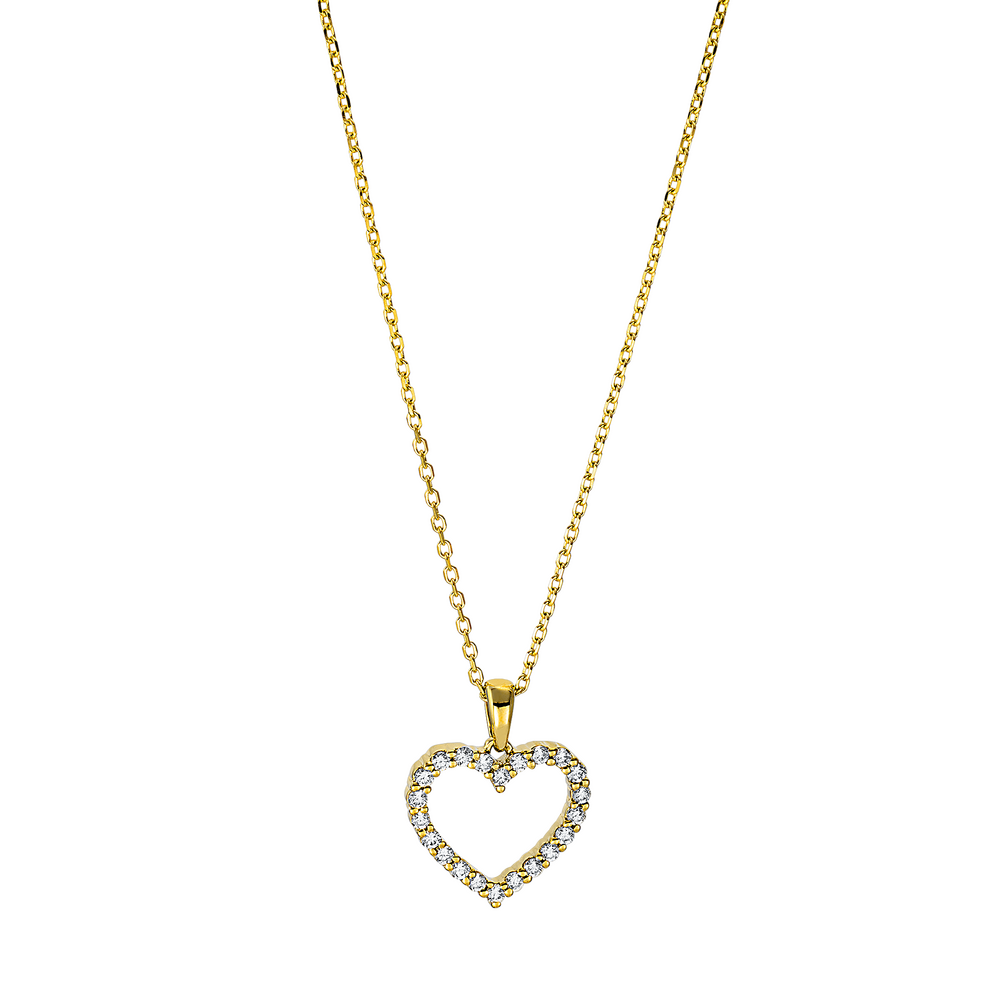 Brogle Selection Spirit gold chain with heart pendant