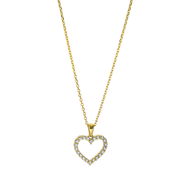 Brogle Classic necklace with diamond heart Brogle Classic necklace with diamond heart