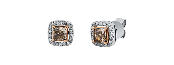 Brogle Selection bicolour diamond stud earrings Brogle Selection bicolour diamond stud earrings