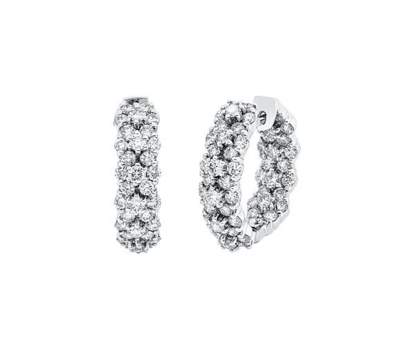 Brogle Selection diamond hoop earrings Brogle Selection diamond hoop earrings