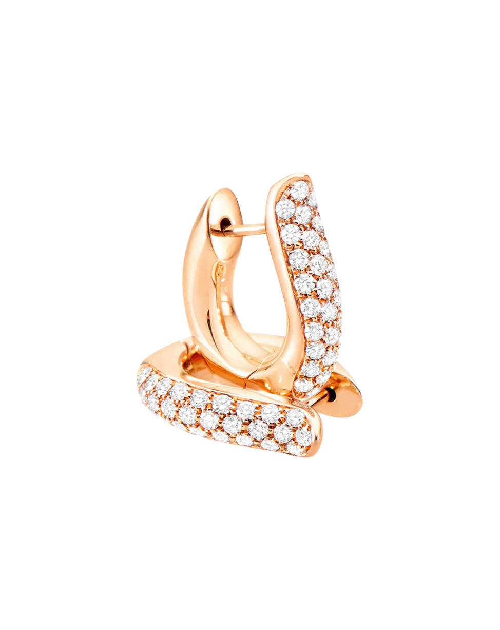 Tamara Comolli Signature Drop Hoops Pavé Creolen