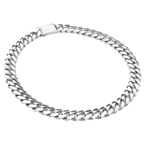 Emil Kraus Cuban Link curb chain oval diamond-plated, 14mm