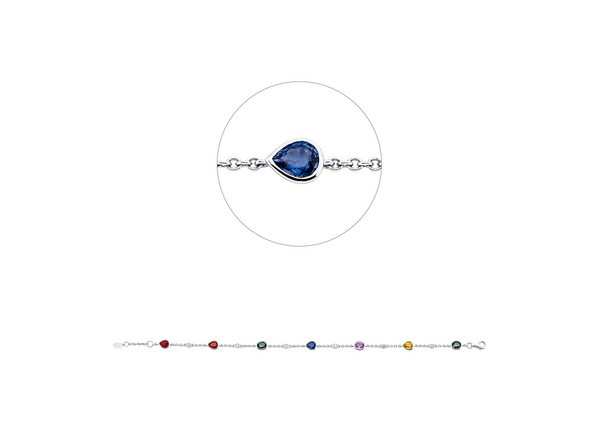 Brogle Classic sapphire bracelet Rainbow Brogle Classic sapphire bracelet Rainbow