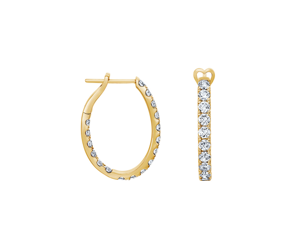 Brogle Selection diamond hoop earrings Brogle Selection diamond hoop earrings