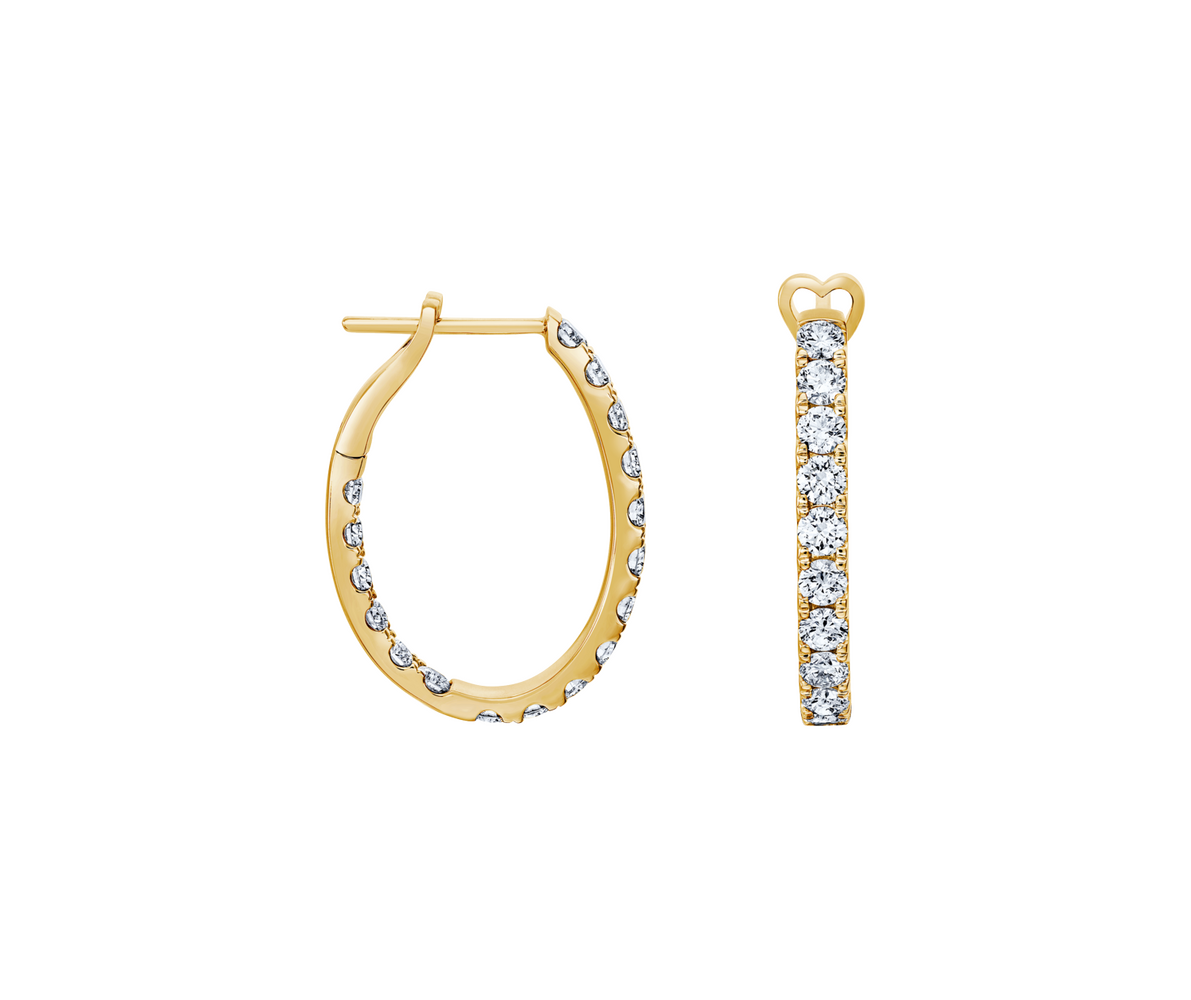 Brogle Selection diamond hoop earrings Brogle Selection diamond hoop earrings