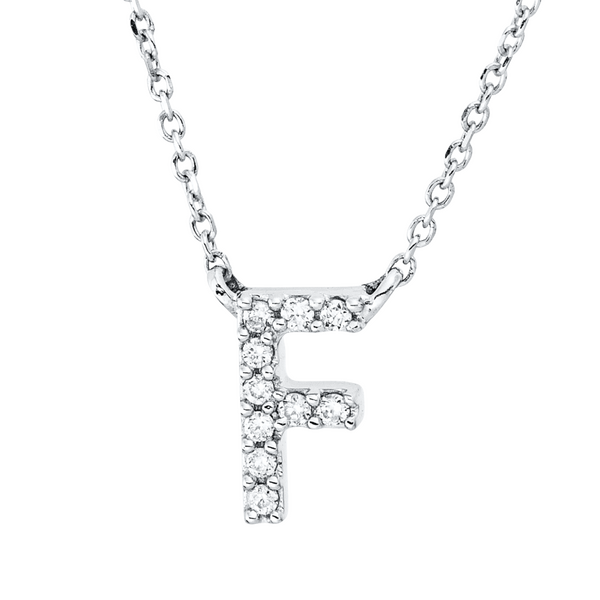 Brogle Classic necklace with diamond letter F Brogle Classic necklace with diamond letter F