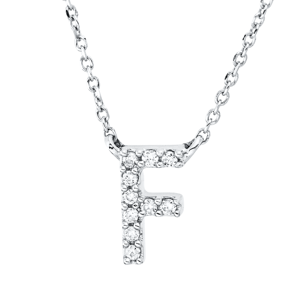 Brogle Classic necklace with diamond letter F Brogle Classic necklace with diamond letter F