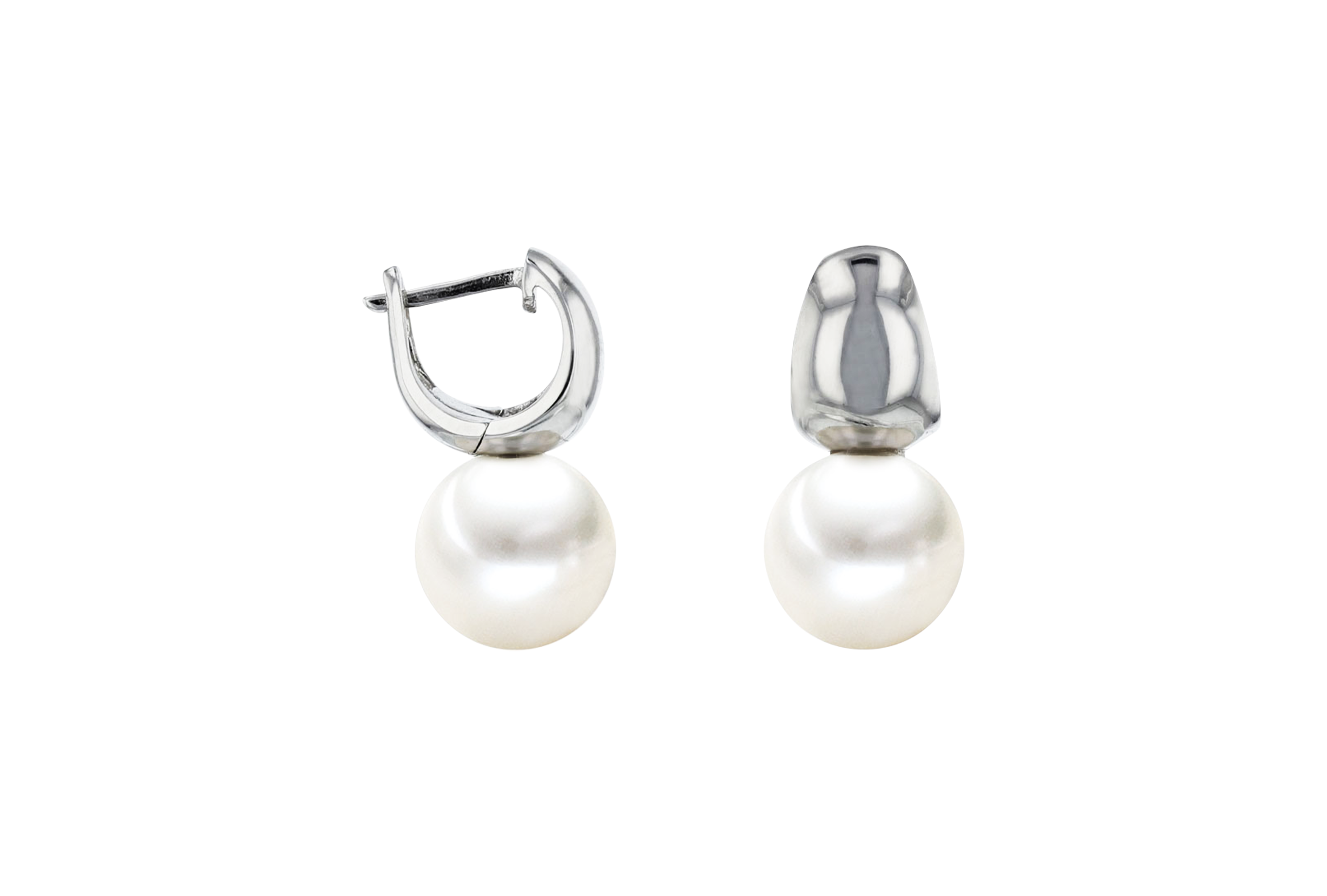 Brogle Classic freshwater pearl hoop earrings Brogle Classic freshwater pearl hoop earrings