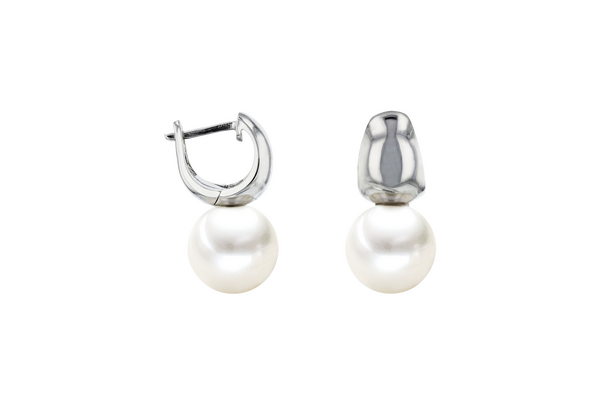 Brogle Classic freshwater pearl hoop earrings Brogle Classic freshwater pearl hoop earrings