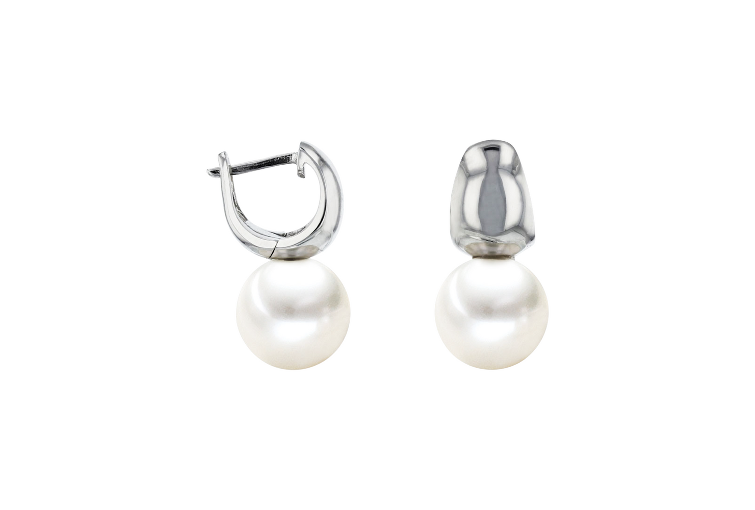 Brogle Classic freshwater pearl hoop earrings Brogle Classic freshwater pearl hoop earrings