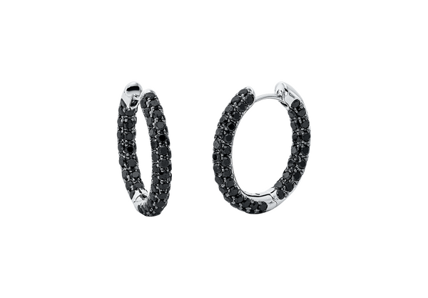 Brogle Selection diamond hoop earrings