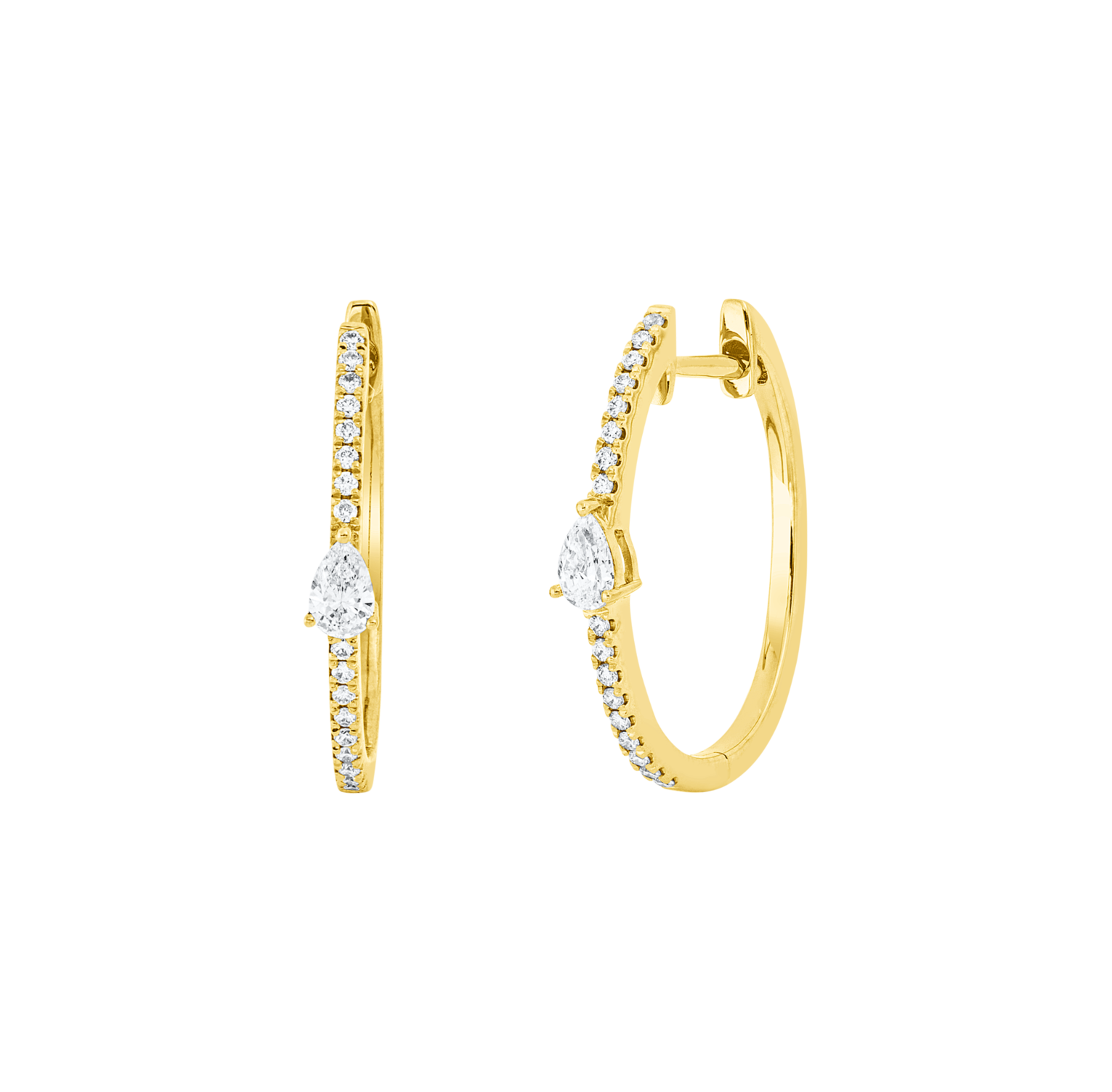 Brogle Classic diamond hoop earrings Brogle Classic diamond hoop earrings