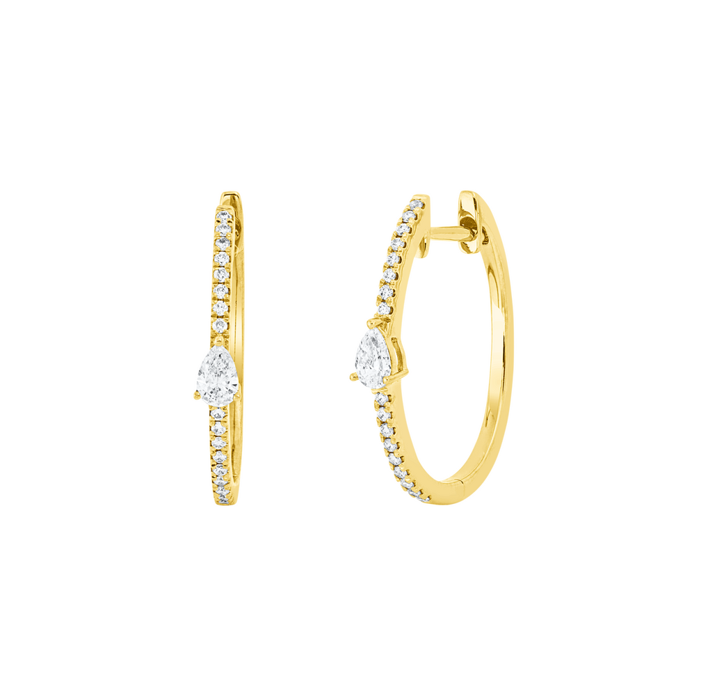 Brogle Classic diamond hoop earrings Brogle Classic diamond hoop earrings