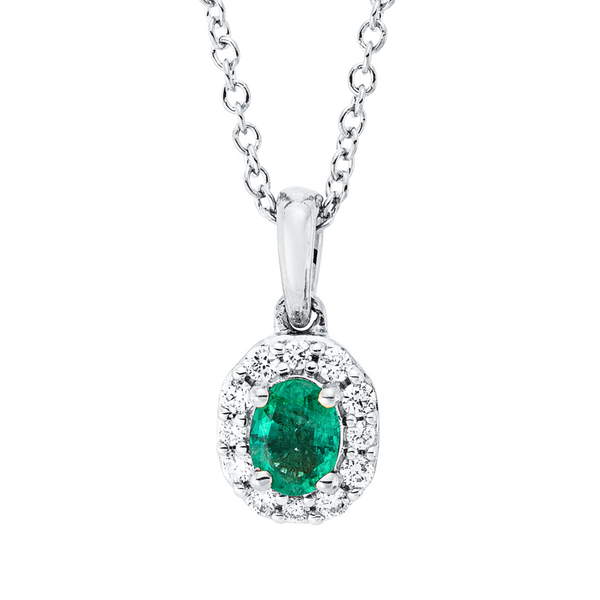 Brogle Classic necklace with emerald pendant