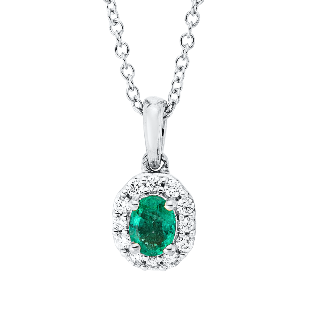 Brogle Classic necklace with emerald pendant Brogle Classic necklace with emerald pendant