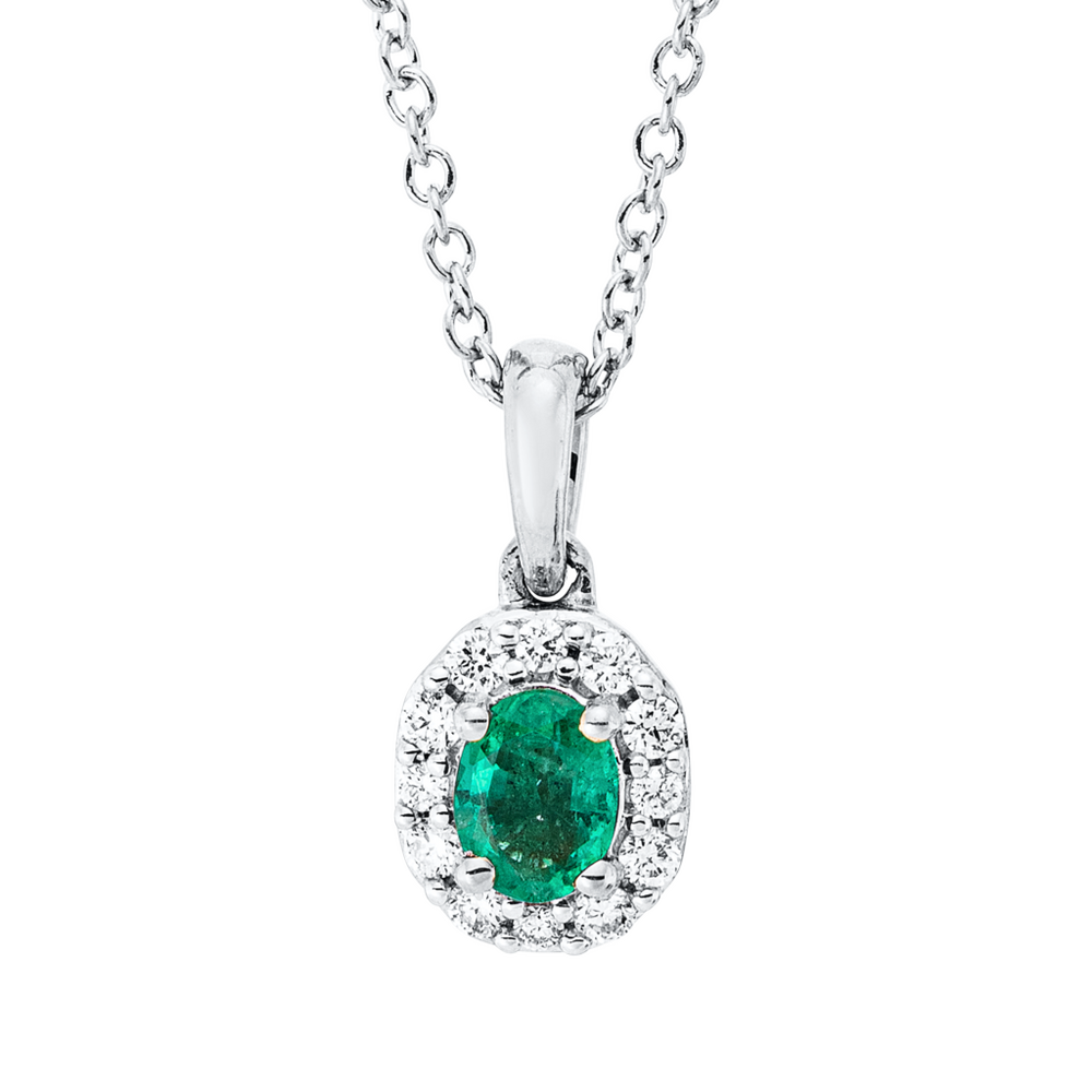 Brogle Classic necklace with emerald pendant Brogle Classic necklace with emerald pendant