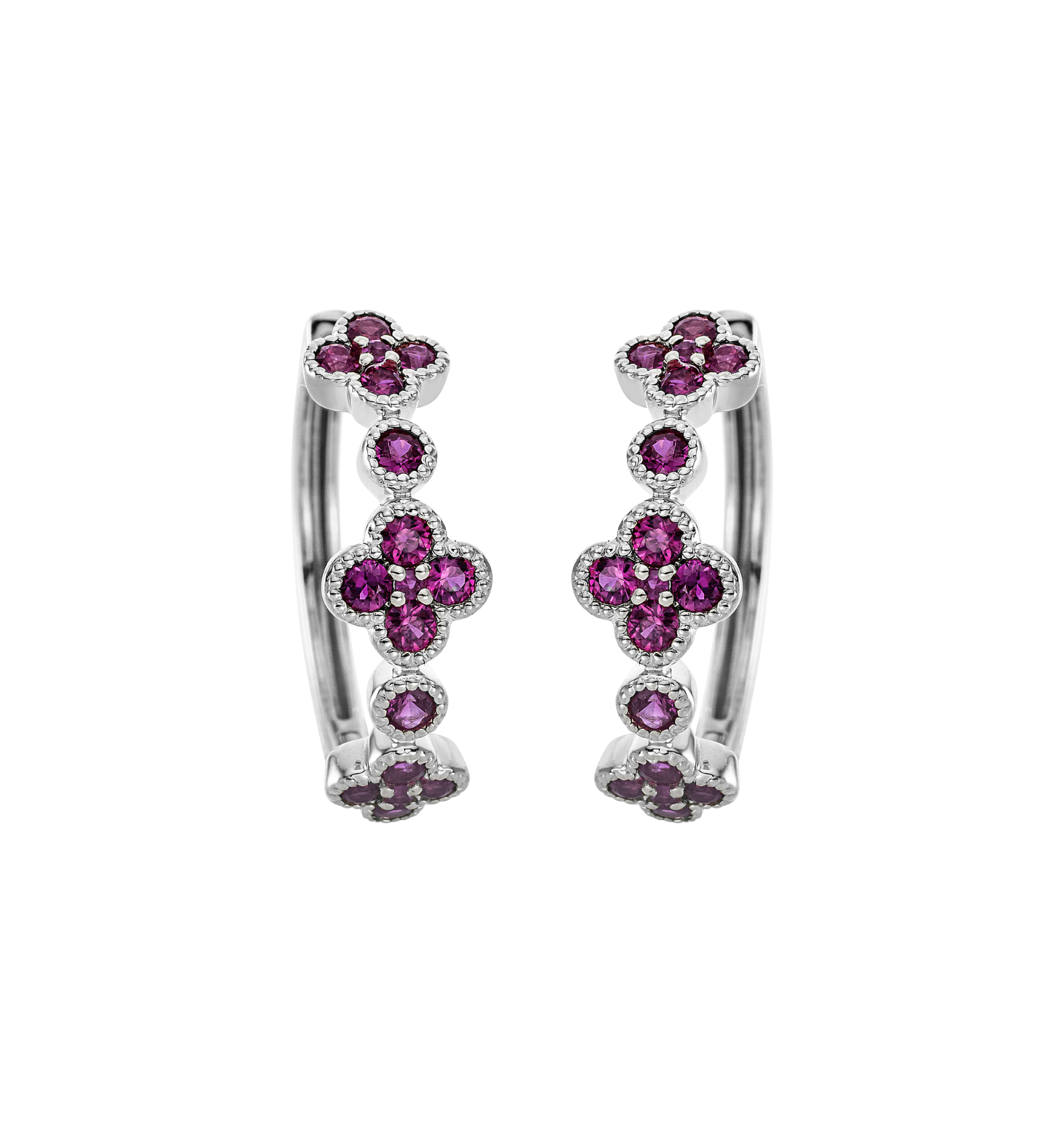 Brogle Classic ruby hoop earrings Brogle Classic ruby hoop earrings