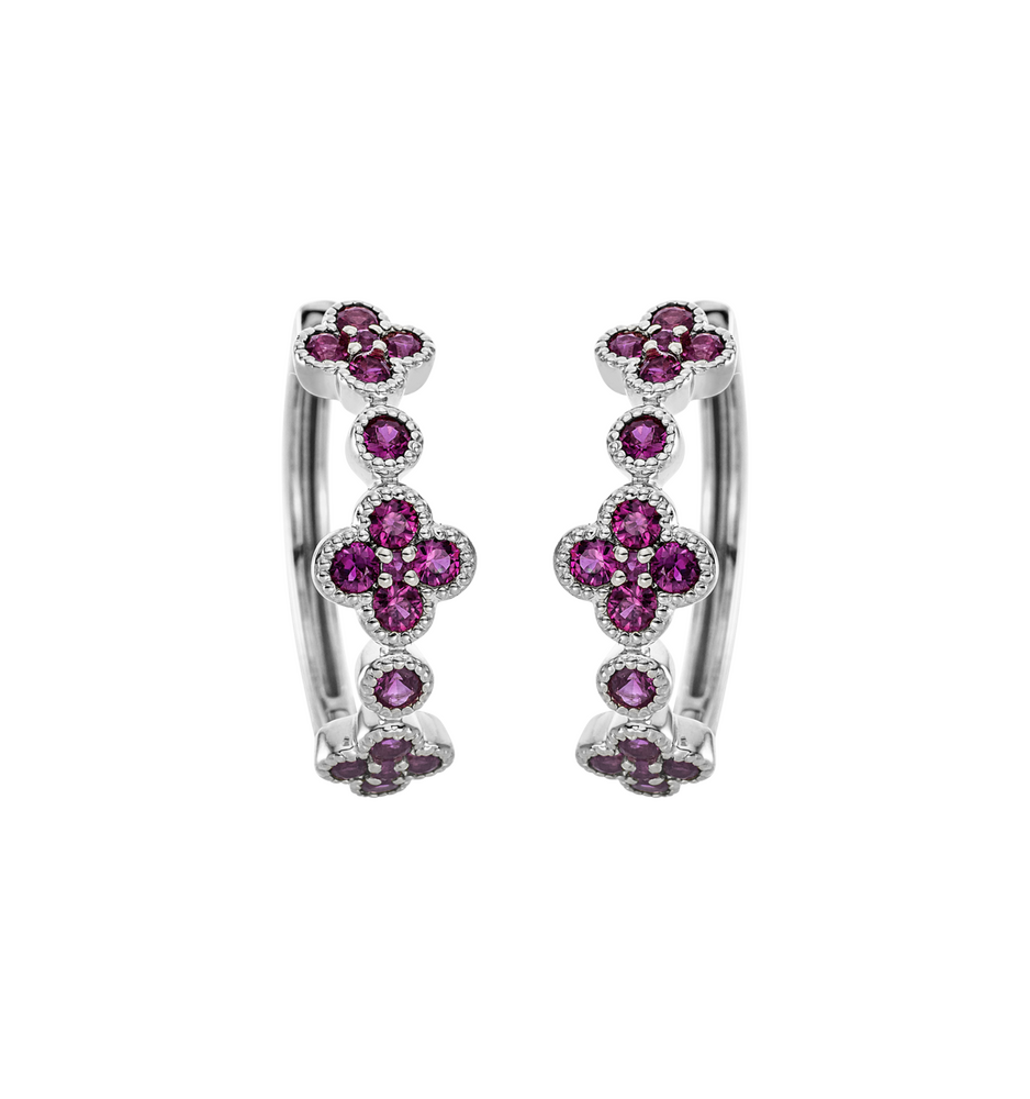 Brogle Classic ruby hoop earrings Brogle Classic ruby hoop earrings