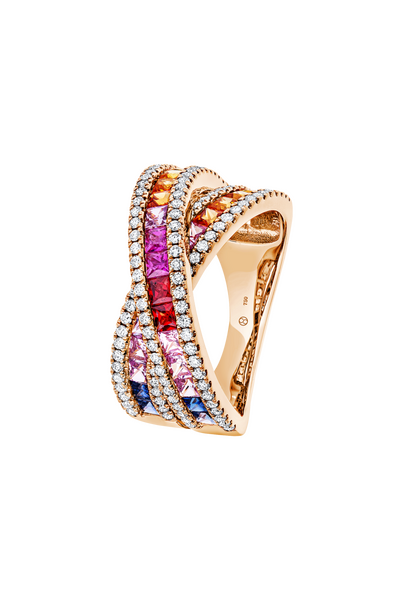 Brogle Classic Sapphire Ring Rainbow