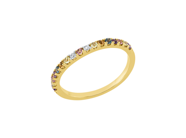 Brogle Classic Sapphire Ring Rainbow