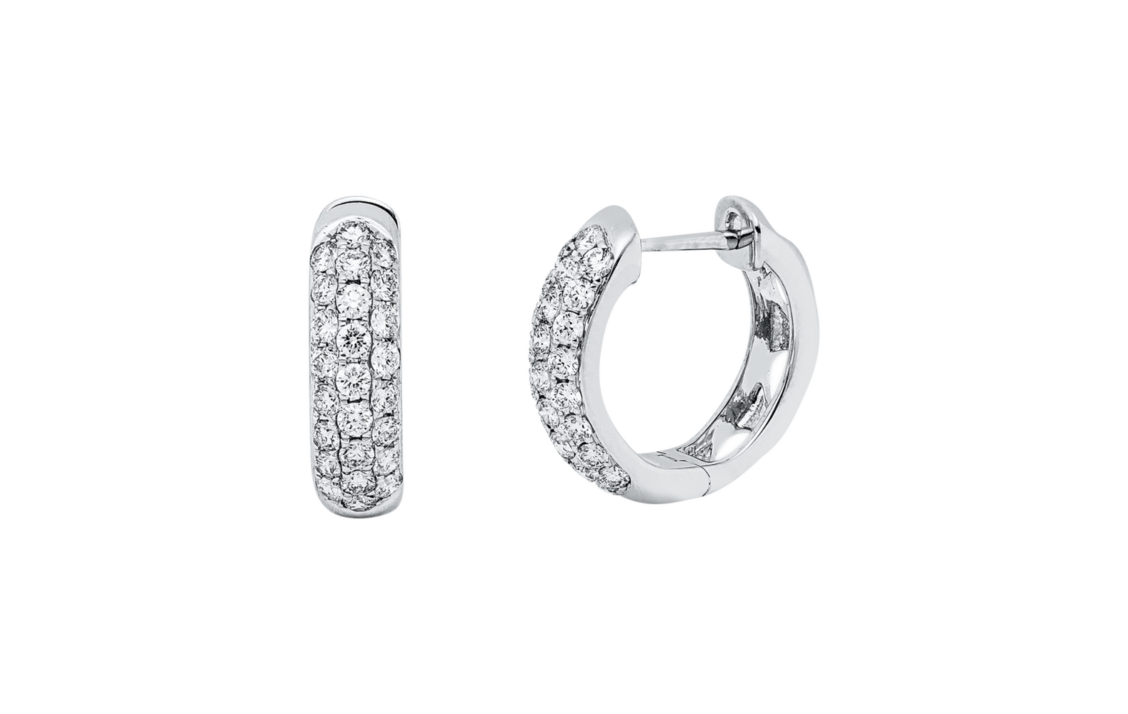 Brogle Classic diamond hoop earrings