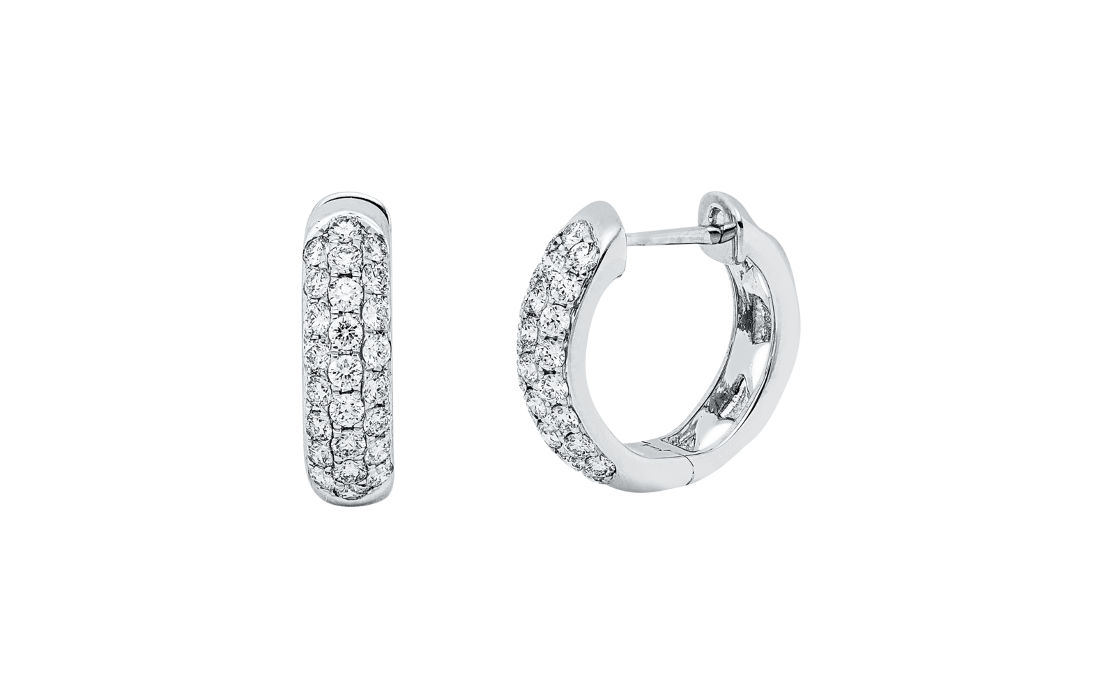 Brogle Classic diamond hoop earrings Brogle Classic diamond hoop earrings