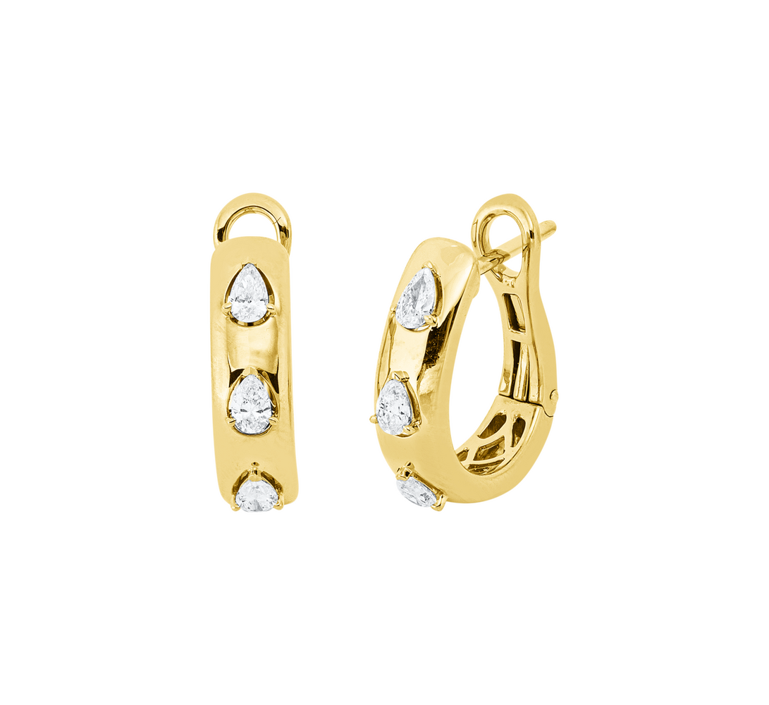 Brogle Classic diamond hoop earrings Brogle Classic diamond hoop earrings
