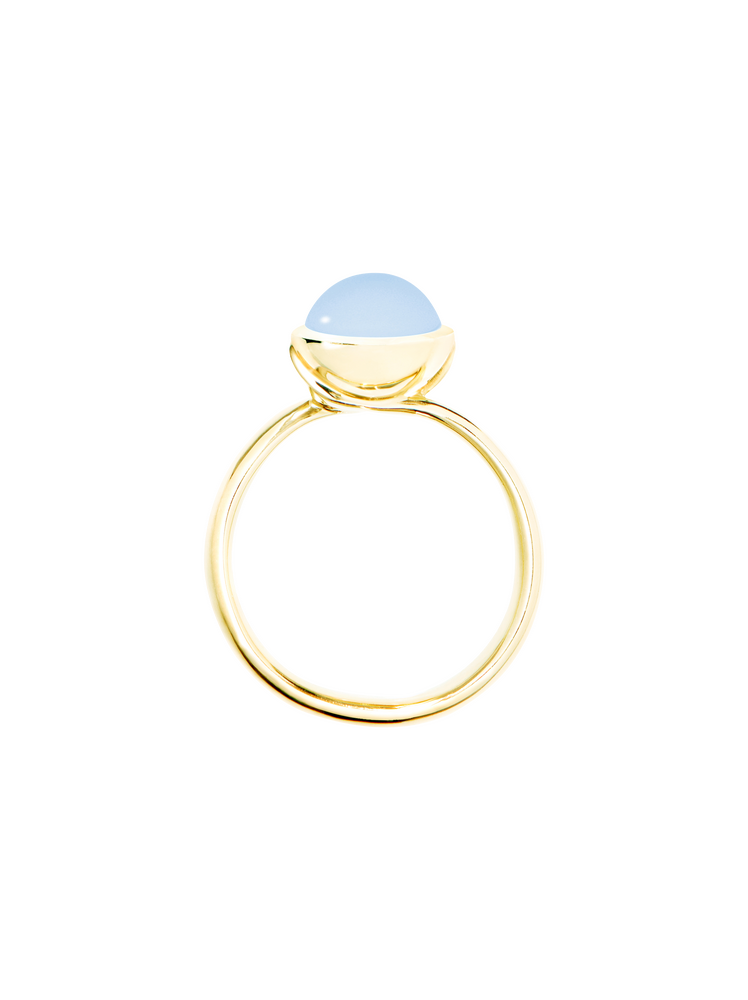 Tamara Comolli Bouton blauer Chalcedon S Ring