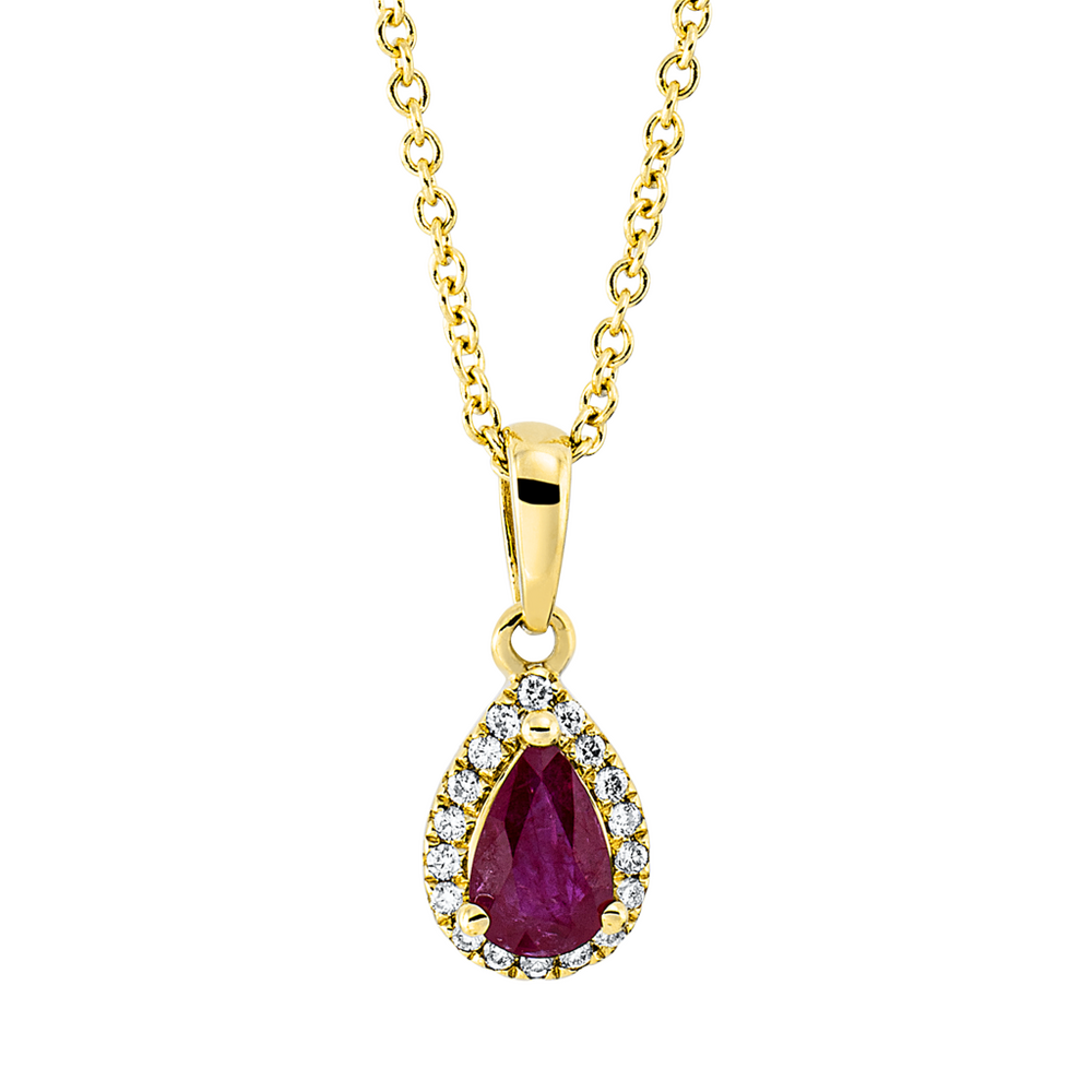 Brogle Classic Kette mit Rubinanhänger