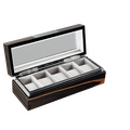 Heisse & Söhne watch box with viewing window Executive 5 Heisse & Söhne watch box with viewing window Executive 5