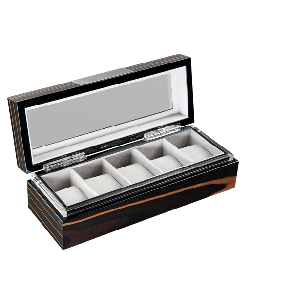 Heisse & Söhne watch box with viewing window Executive 5 Heisse & Söhne watch box with viewing window Executive 5